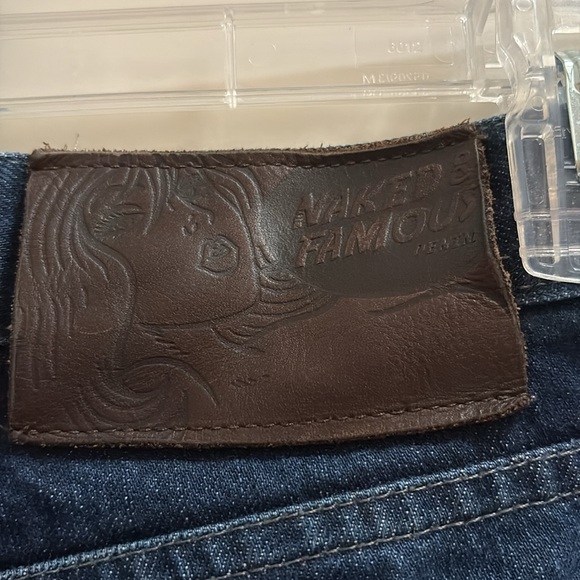 Naked & Famous Selvedge Jeans Mens 32 Weird Guy Cotton Dark Wash Indigo - Picture 5 of 7